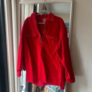 Marlboro corduroy collared quater zip